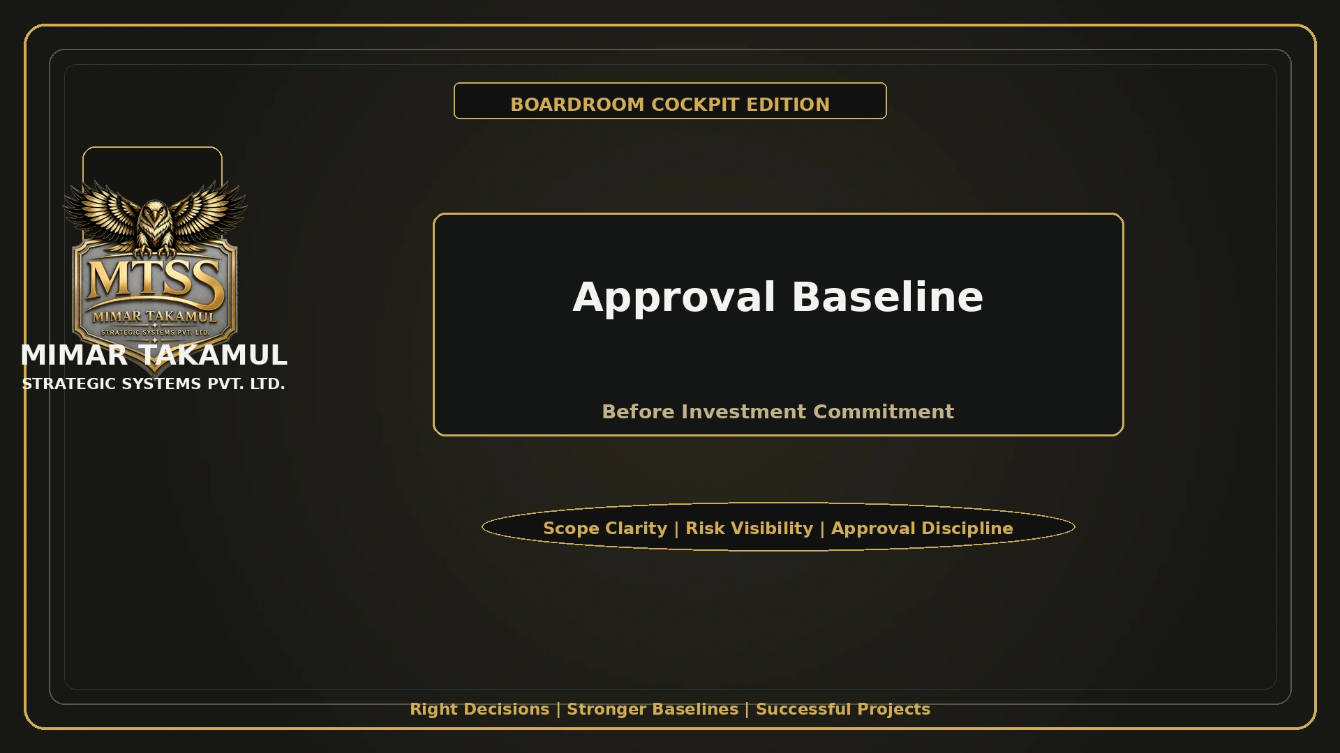 Approval Baseline Before Investment Commitment video poster