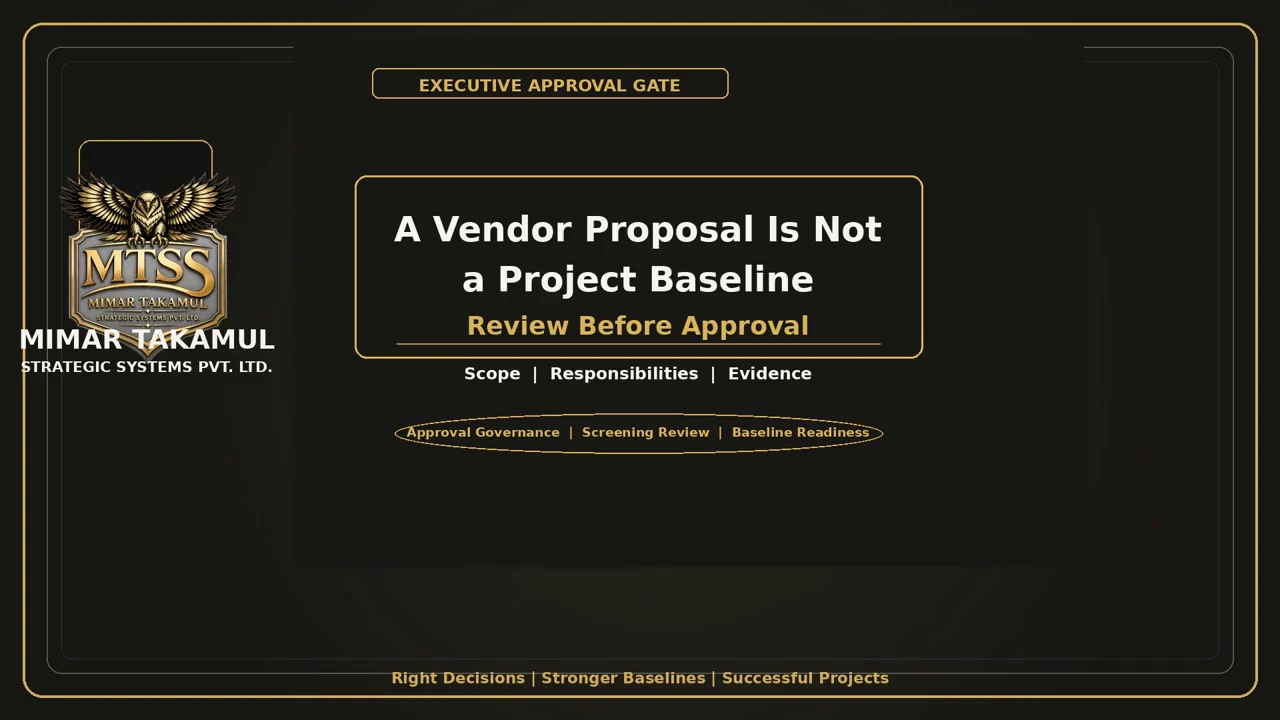 A Vendor Proposal Is Not a Project Baseline video poster